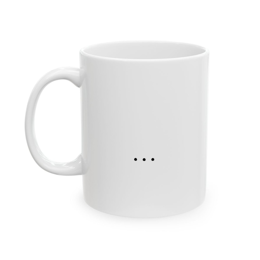 Minimalist ellipsis ceramic coffee mug by Veirtstay